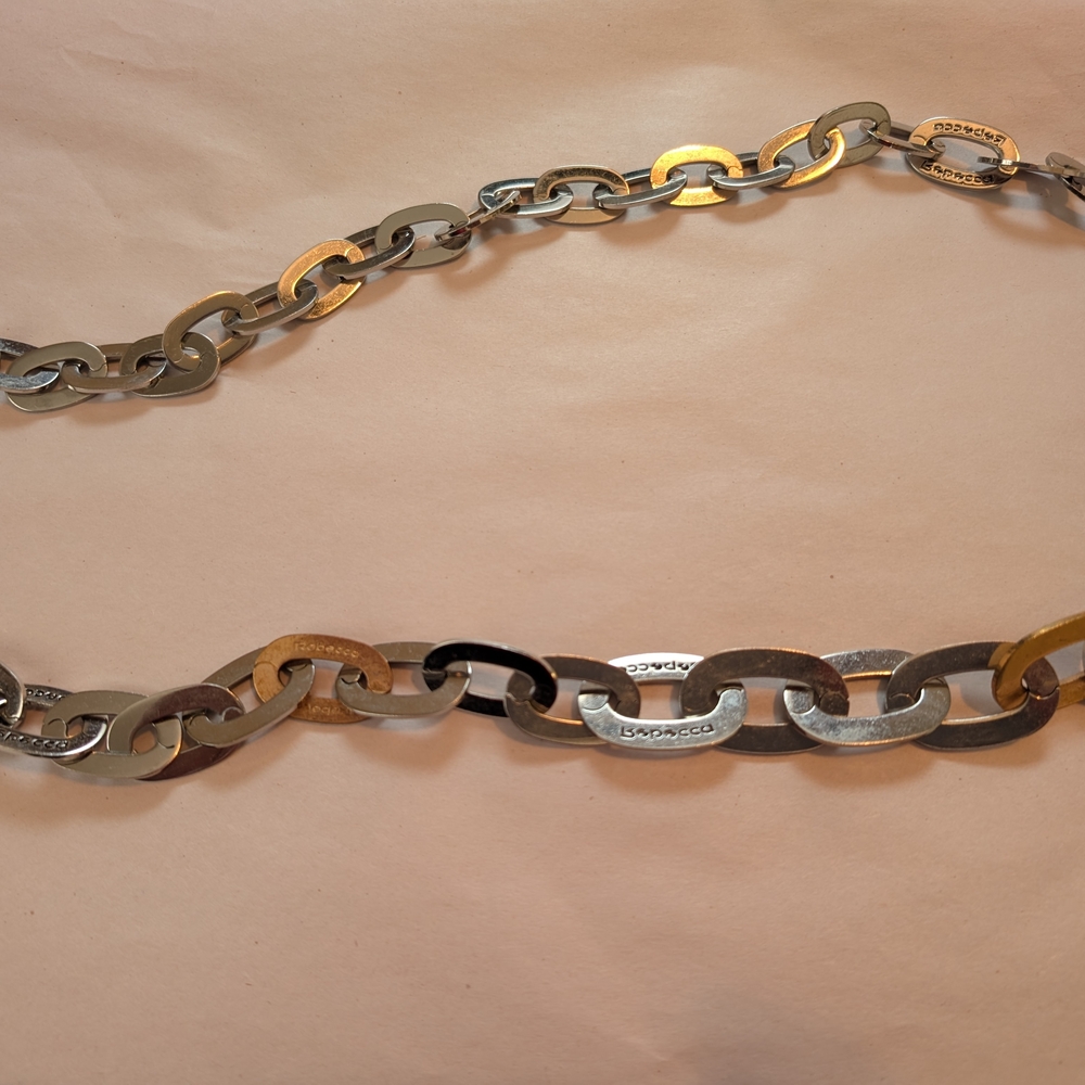Mixed Metal Chain Link Necklace